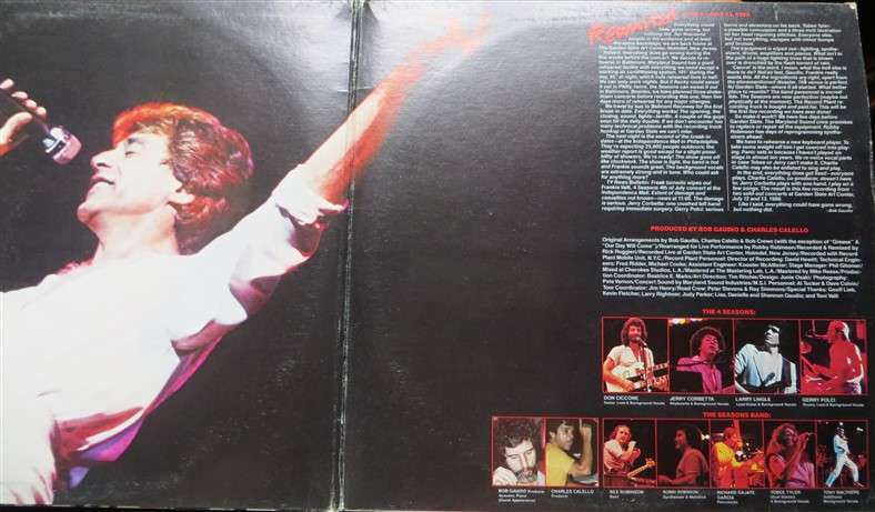 Frankie Valli & the Four Seasons - Reunited Live -  Vintage LP - VG