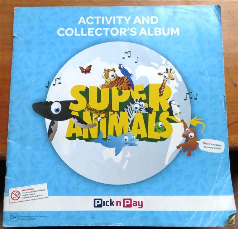 Super Animals Trading Cards Collection - Album with 76 x Cards