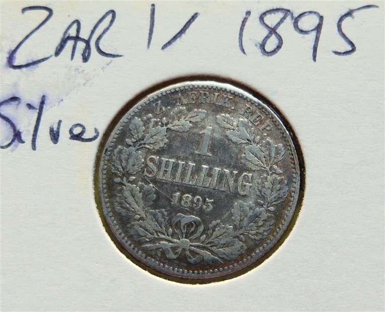 1895 ZAR 0.925 Silver 1/ Shilling Coin
