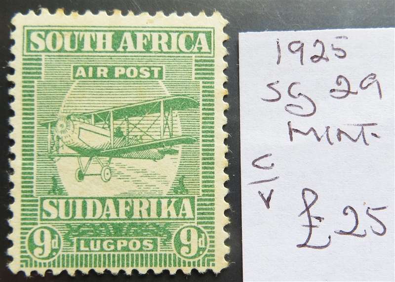 SA Union 1925 SG29 AIRMAIL