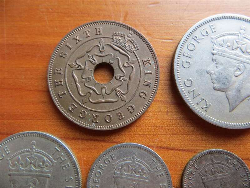 6 x 1949 Southern Rhodesia Coin Lot - 1 Bid