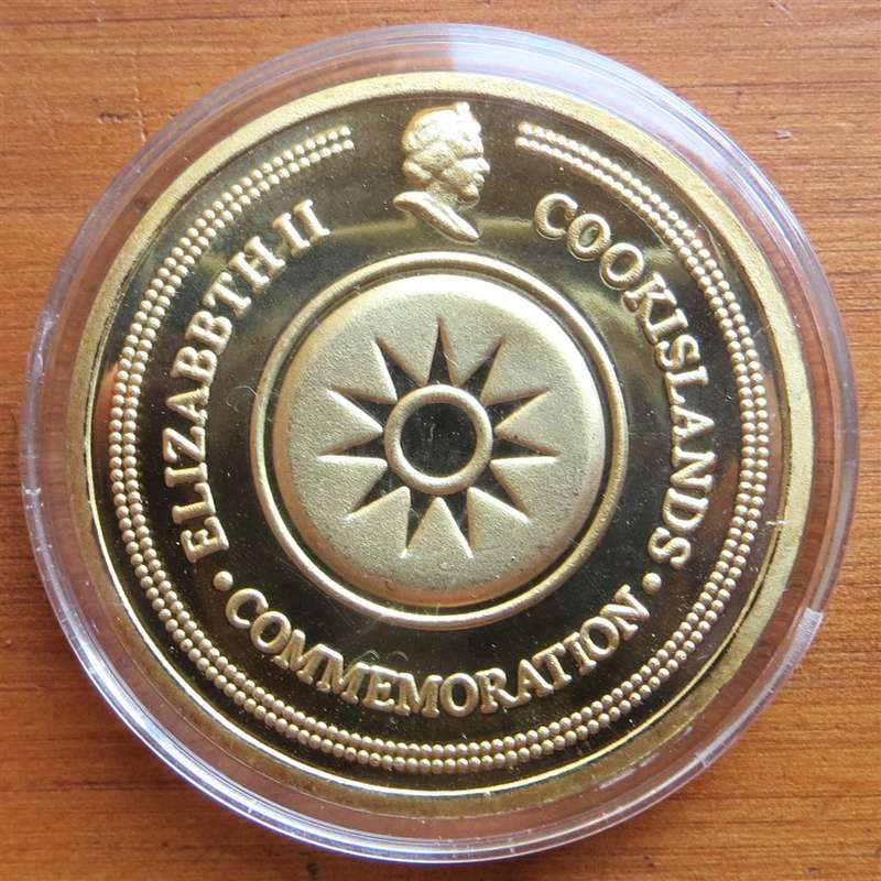 Nelson Mandela Cook Island Commemoration Colourized Crown Coin