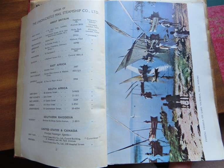1958 + 1959 The Castle Union Line - Guide to East Africa & Rhodesia with Original Maps