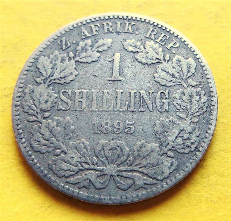 1895 ZAR 0.925 Silver 1/ Shilling Coin