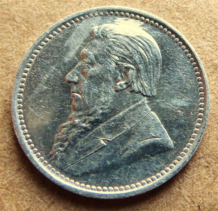 ZAR 1896 Three Pence 3d Silver