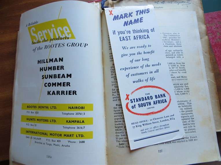 1958 + 1959 The Castle Union Line - Guide to East Africa & Rhodesia with Original Maps