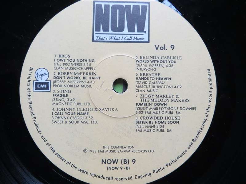 Now Thats what I Call Music  9 - Vintage Vinyl LP VG