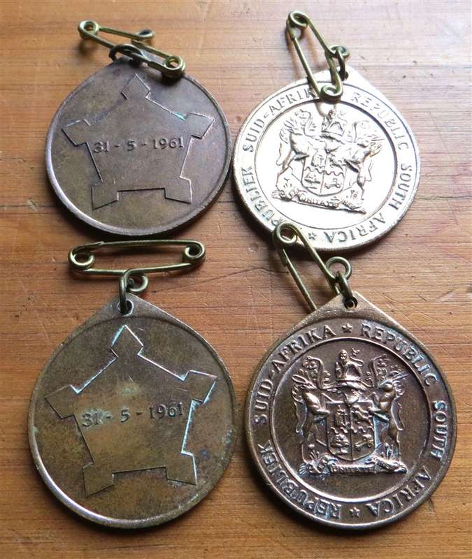 4 x 1961 Independence SA Medals