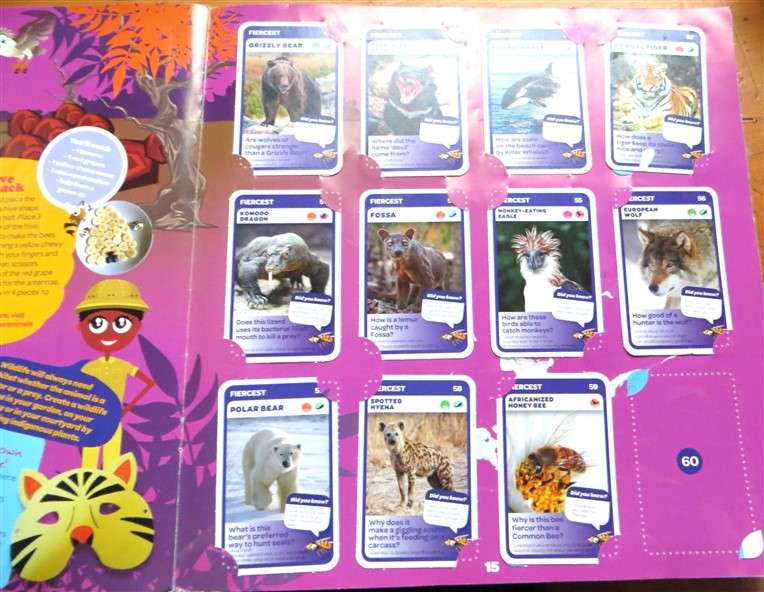 Super Animals Trading Cards Collection - Album with 76 x Cards
