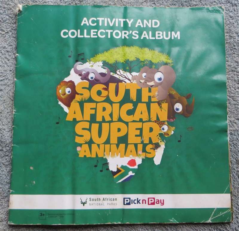 South African Super Animals Trading Cards Collection - 3 missing