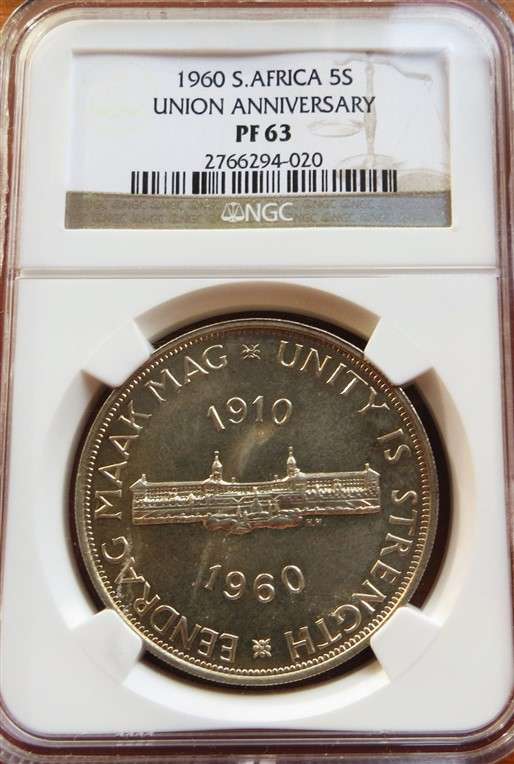 1960 5 Shillings Crown Silver NGC PF63