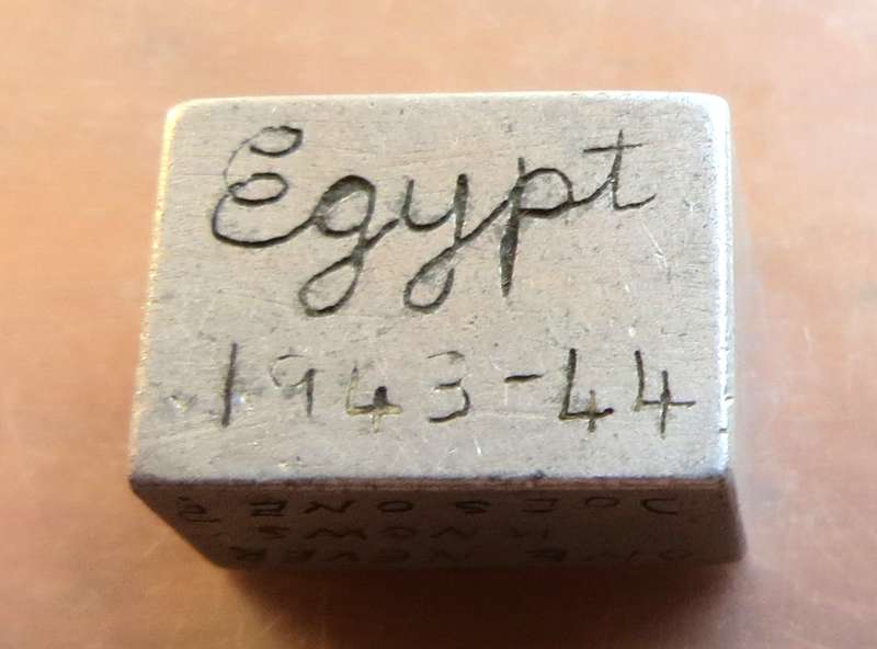 Trench Art - Egypt 1943-44 - One Never Knows does one?