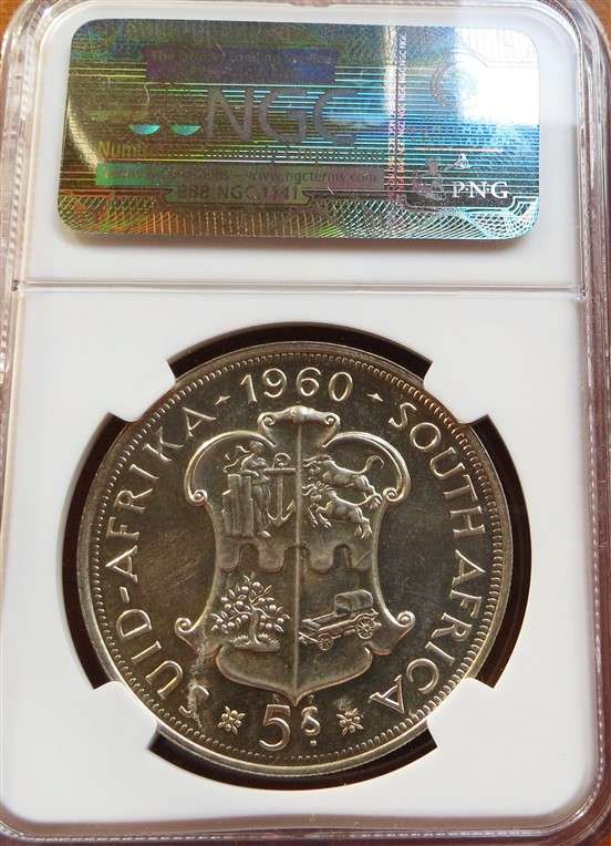 1960 5 Shillings Crown Silver NGC PF63