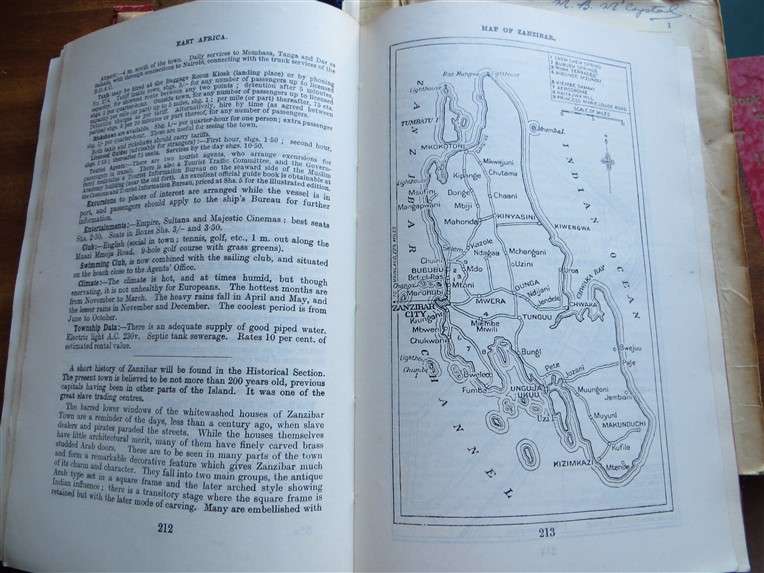 1958 + 1959 The Castle Union Line - Guide to East Africa & Rhodesia with Original Maps
