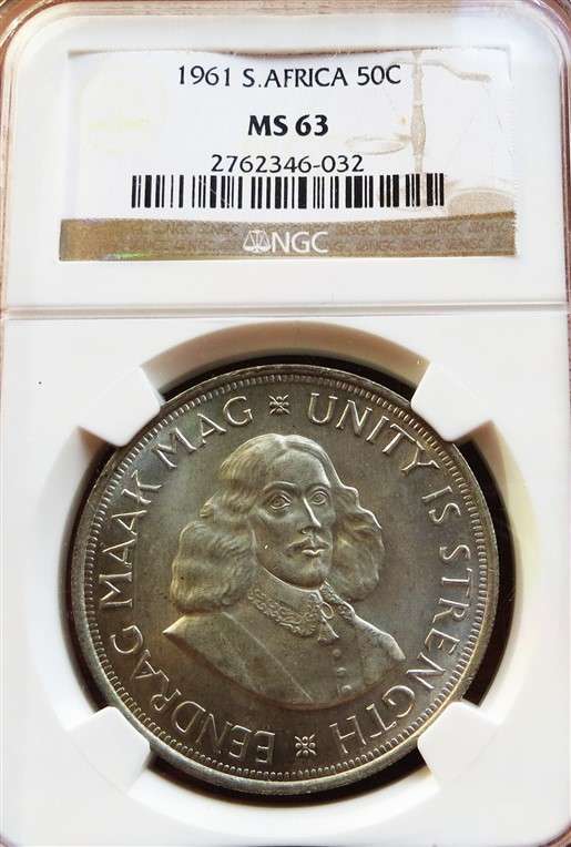 1961 5 Shillings Crown Silver NGC MS63