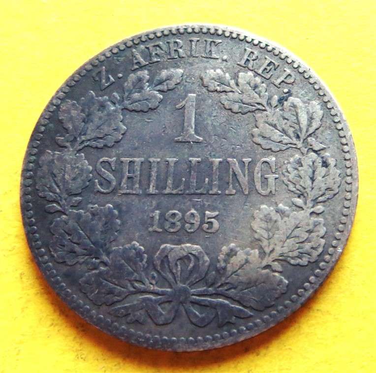 1895 ZAR 0.925 Silver 1/ Shilling Coin