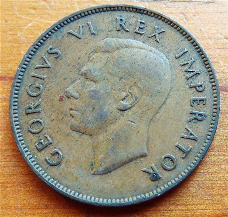 1943 SA Union 1d Penny