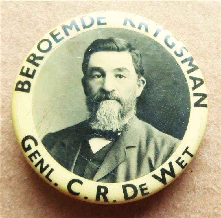 Beroemde Krygsman - Genl. C.R De Wet Vintage Badge