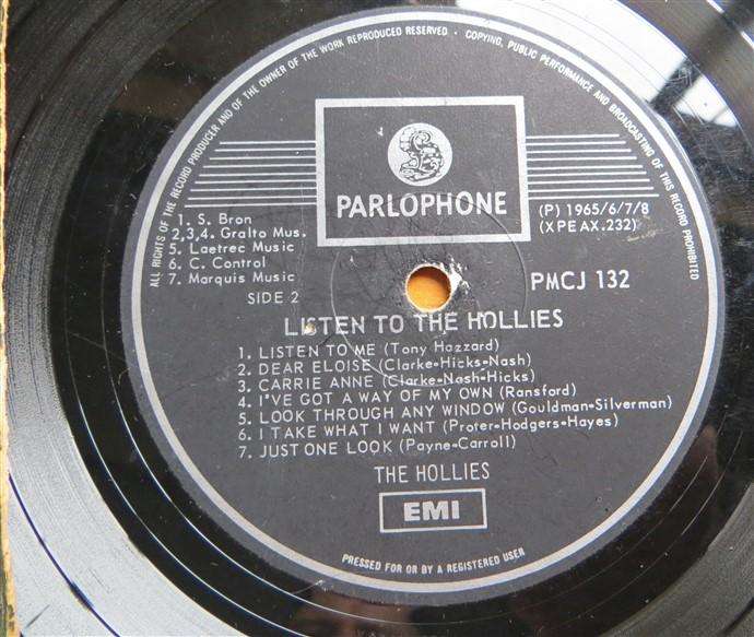 Vintage LP - Listen to the Hollies - The Hollies