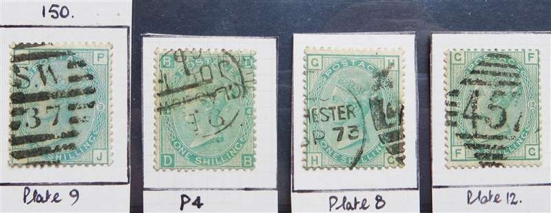 Great Britain SG 150 Plates 4 - 8 - 9 - 12