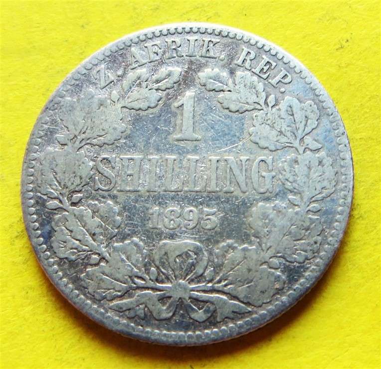 1895 ZAR 0.925 Silver 1/ Shilling Coin