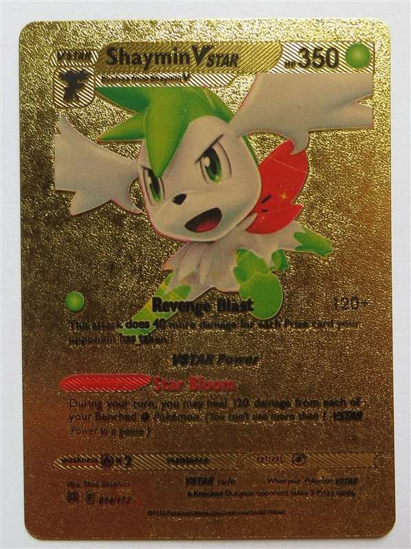 Pokemon Gold Shaymin VStar Card