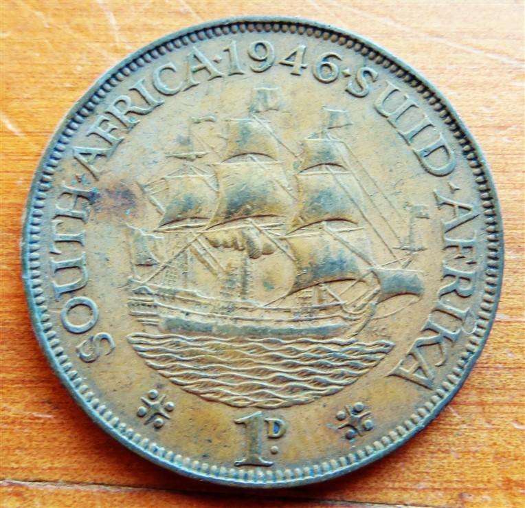1946 SA Union 1d Penny