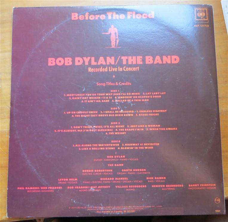 Bob Dylan /The Band - Before the Flood - Vintage Double Vinyl LP VG