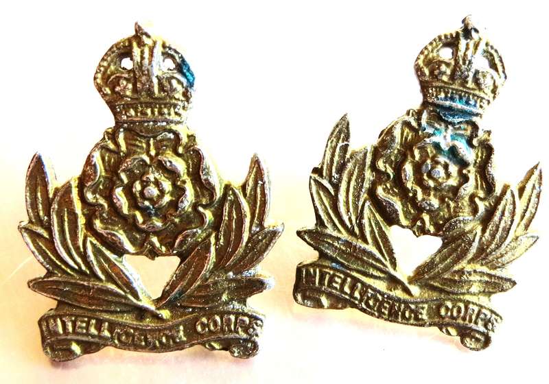 Pair of Intelligence Corps badges