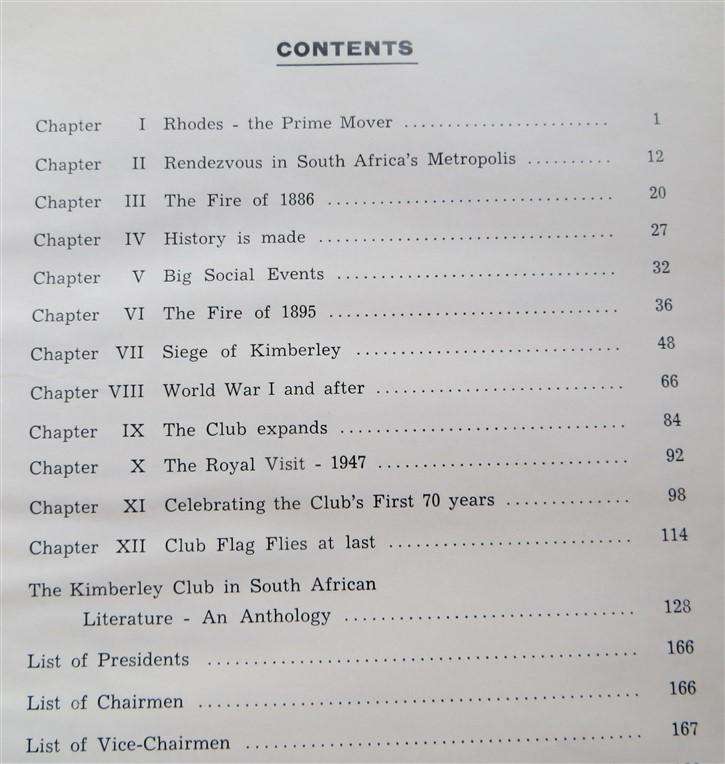 History of the Kimberley Club - Constance Warner (1963) M.A.