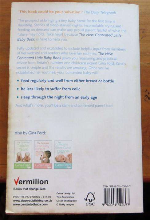 the New Contented Little Baby Book - Gina Ford - Well used with foxing