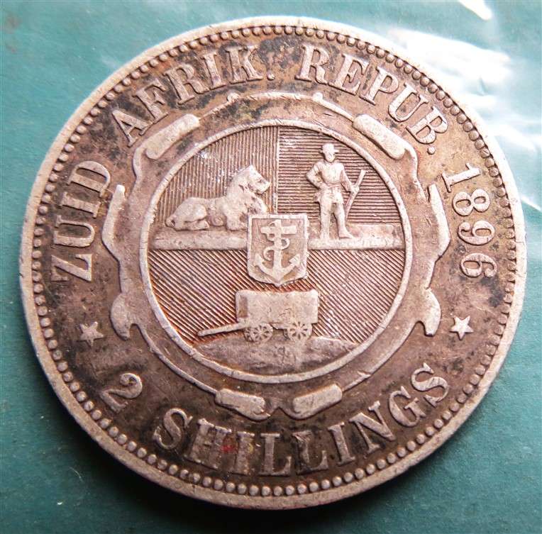 ZAR 1896 2 Shillings Silver Florin - Details