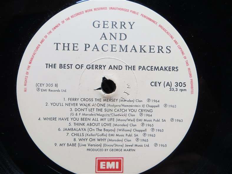 The Best of Gerry & the Pacemakers - Vintage LP - VG
