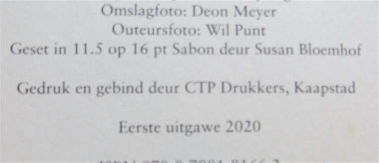 Deon Meyer - Donker Drif 1st Edition - foxing present