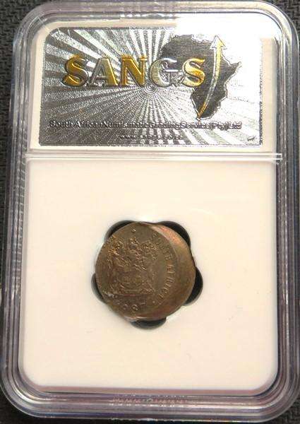 1987 1c Off Centre Strike - Mint Error coin - SANGS