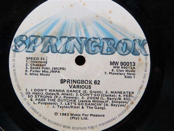 Vintage LP - Springbok 62