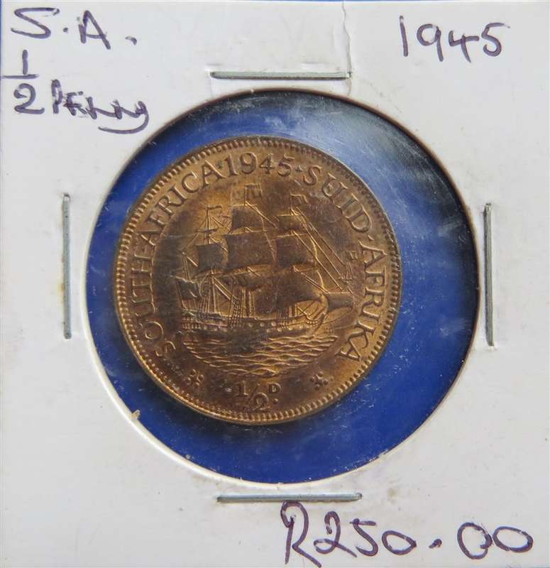 1945 Union Half Penny 1/2d