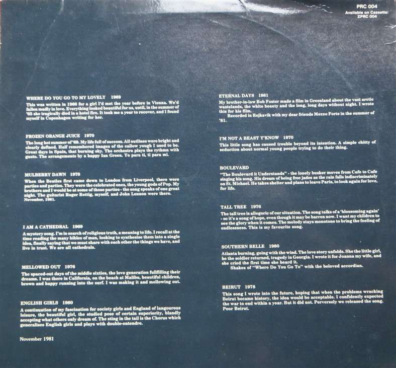 Peter Sarstedt - Update - Vintage LP - VG