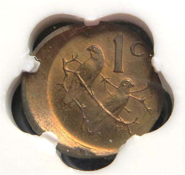 1987 1c Off Centre Strike - Mint Error coin - SANGS