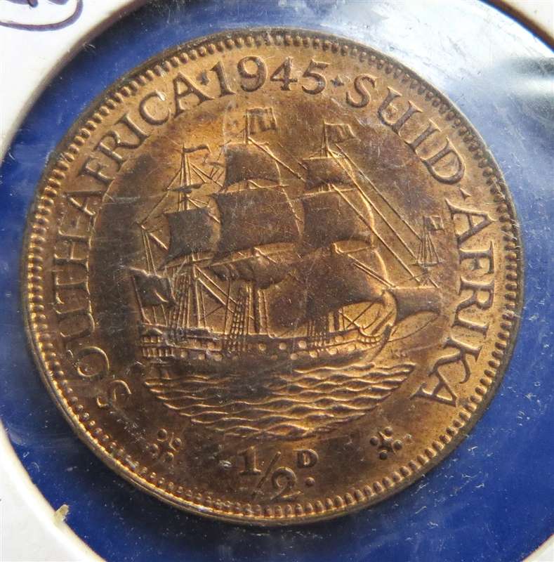 1945 Union Half Penny 1/2d