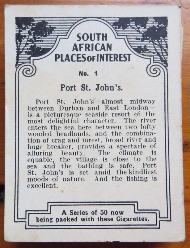 South African Places of Interest Cigarette Cards - 44 of 50 x Cards