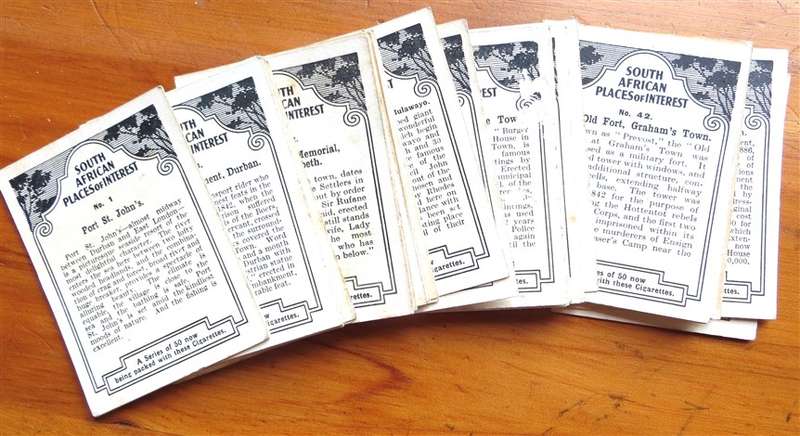 South African Places of Interest Cigarette Cards - 44 of 50 x Cards