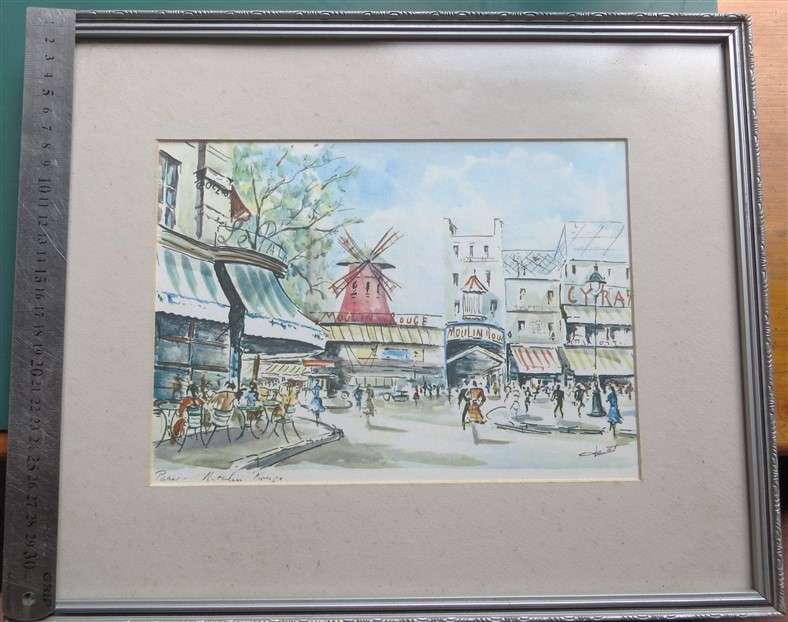 France Moulin Rouge Framed with Glass - Print