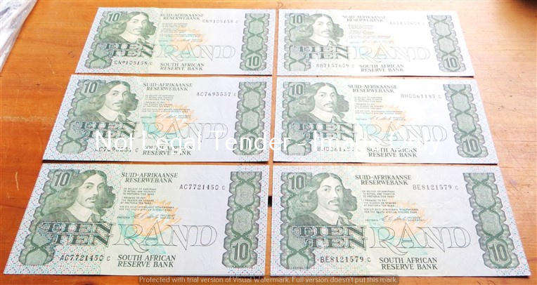 6 x Stals R10 Notes - Bid per Note