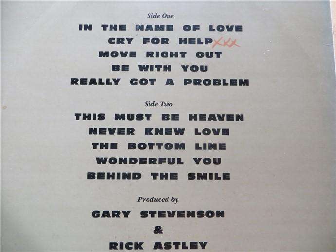 Rick Astley - Free -  Vintage Vinyl LP