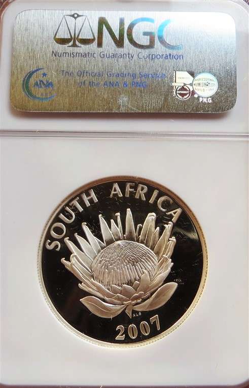 2007 Nelson Mandela R1 Silver NGC PF69UC High Grade