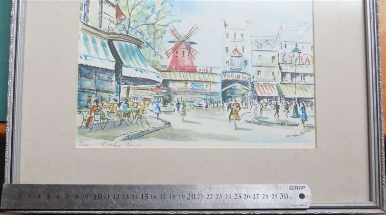 France Moulin Rouge Framed with Glass - Print