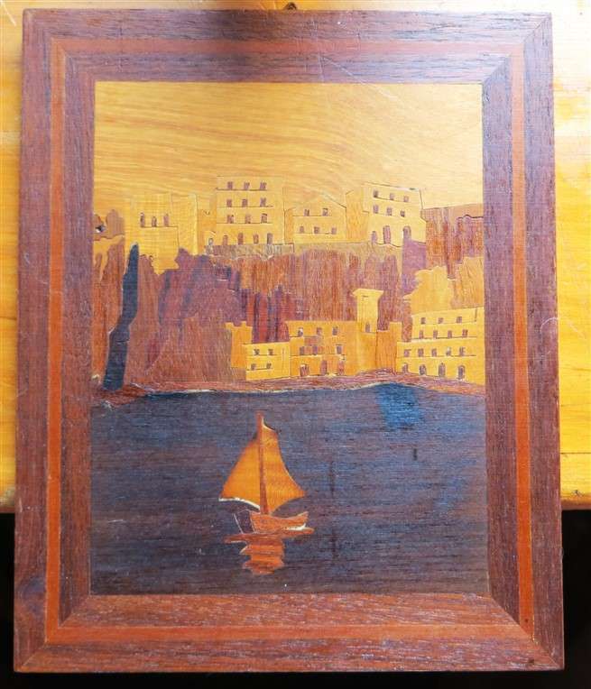Vintage Wood Inlay Artwork