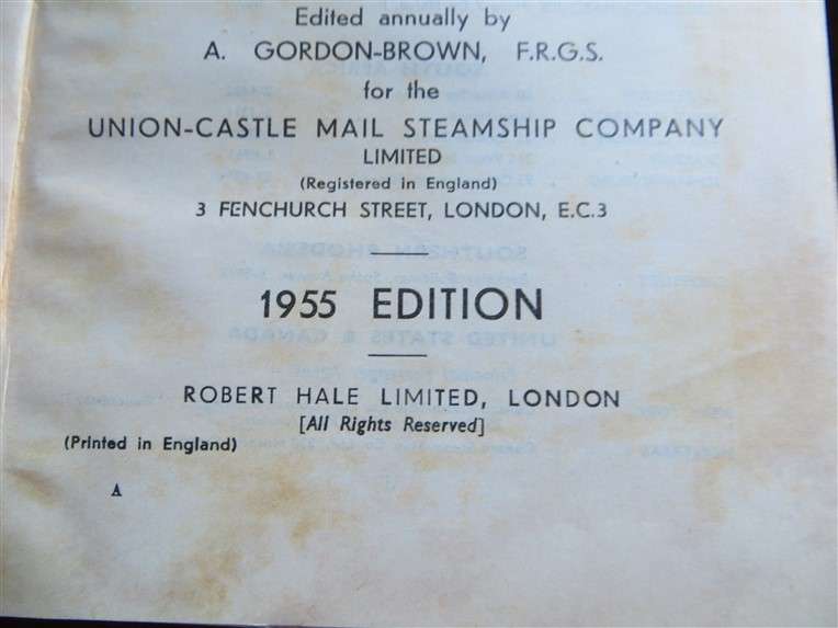 1955 + 1956 -  The Castle Union Line - Guide to South Africa - 1 Bid for Both