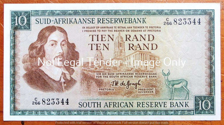 T.W De Jongh R10 Note C266 #8213344